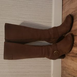 BORN Natasha tobacco women's boots, leather upper, size 8.5